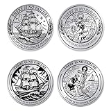 UNICRAFTAL 2 piezas 2 estilos Marina Medalla Ancla Moneda Inspiración Desafío Marino Credo Marino Moneda Recuerdos Recompensas Náuticas Regalos para marineros Navegadores