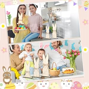 3 Pcs Easter Bunny Wooden Signs with Rope Bow and Base Bunny Shaped Freestanding Centerpiece Signs Rabbit Wood Easter Bunnies Bunny Table Decor for Party Office Home Tabletop Gift, 3 Sizes 3 Pcs Easter Bunny Wooden Signs with Rope Bow and Base Bunny Shaped Freestanding Centerpiece Signs Rabbit Wood Easter Bunnies Bunny Table Decor for Party Office Home Tabletop Gift 3 Sizes