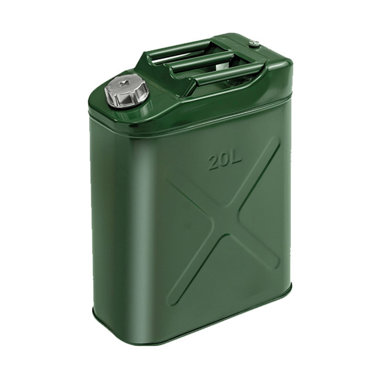 BHBXZZDB Bidon Gasolina, Bidón para carburante/Garrafa Metal Gasolina/Diesel, Bote de Metal de con 3 Asas, Salidas de Aire – Color Verde – Transporte eficiente de Combustible