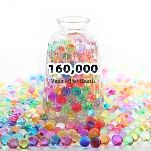 WITCOLOR 160,000 Floral Beads for Centerpieces Rainbow Vase Filler Beads for Soilless Planting Fragrance Diffusion Floating Candle Holding Non Toxic Beads for Wedding Centerpiece Floral Decorations