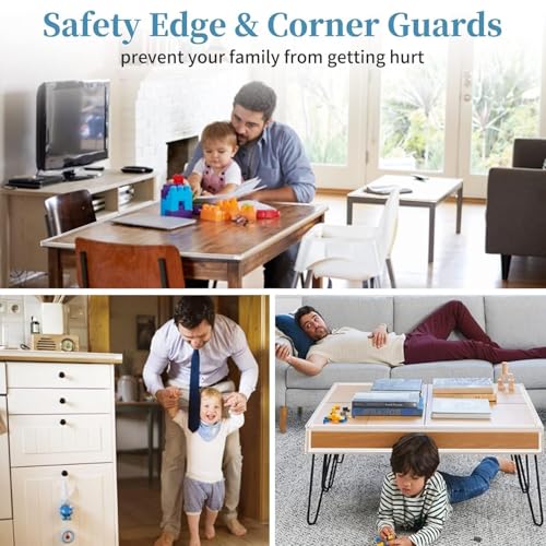 Image of Baby Proofing Edge Protector Strip | Soft Silicone Table Edge Guards and Safety Bumper Cover for Furniture, Desk, Crib, Bed and Wall | Child Safety Protector (10 Meter+8 Corner)