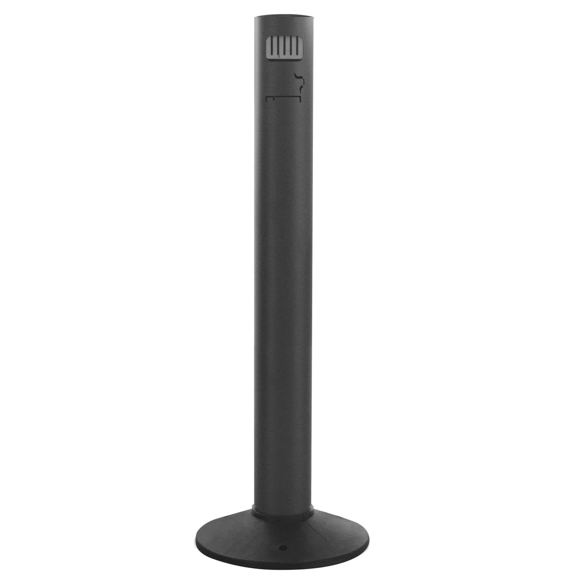 Colonna Posacenere Da Terra Grigia In Alluminio Verniciato Altezza 102 Centimeter
