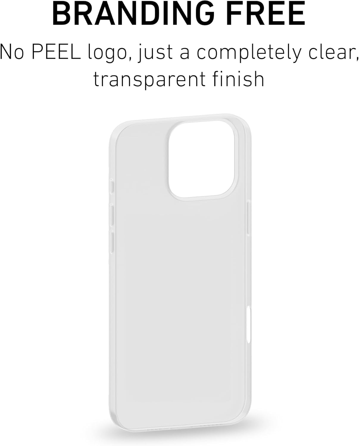 PEEL Super Thin Case for iPhone 16 Pro Max (Transparent Clear) - Sleek Minimalist Design, Branding Free, Ultra Slim - Protects & Showcases Your Device - Image 5