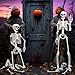 SHOCOSTO Skeleton Halloween Decor,3Ft Life Size Skeleton Full Body Plastic Human Bones for Halloween Decoration