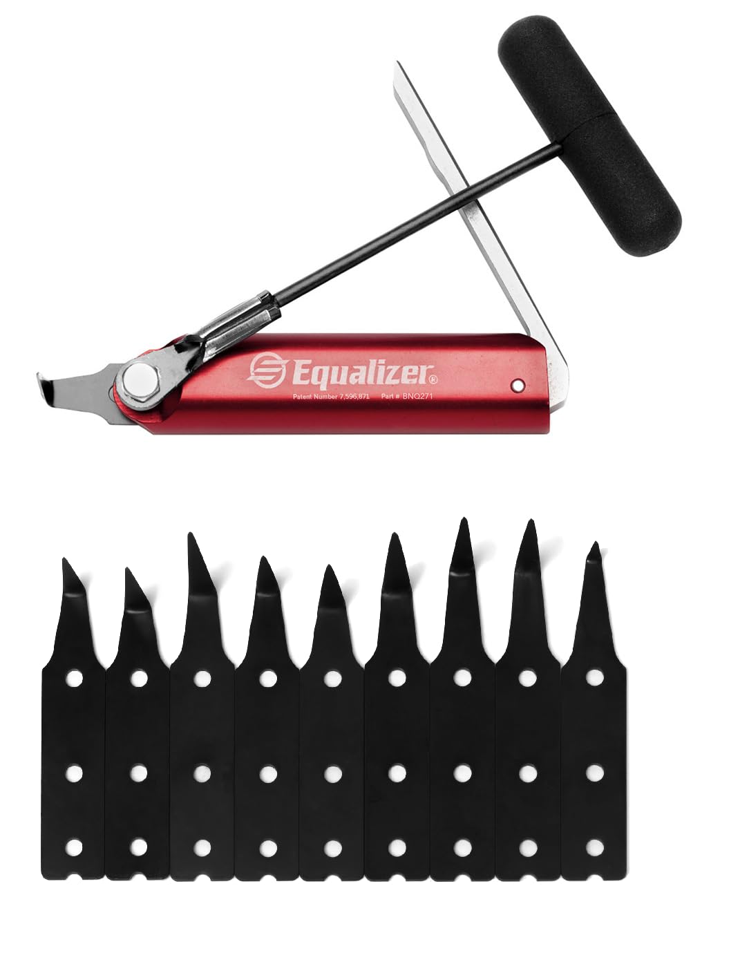 Equal-i-zer Z BLADE VARIETY PACK PKG OF 9 blades remain flexible and retain their sharpness and QUICKNIFE™ fully adjustable cold knife with a unique lever design., combo-BNQ271