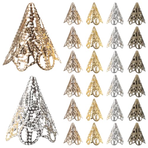 Capuchons de perles en fleur en fer VILLCASE de haute précision
