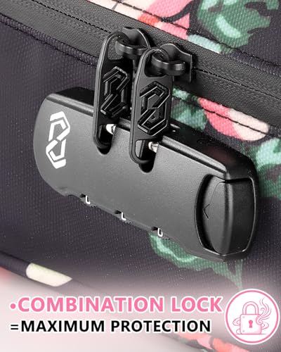 Image of OZCHIN Smell Proof Bag with Combination Lock File Organizer Case Container Medicine Odorless Storage Lock Box Great Gift for Friend