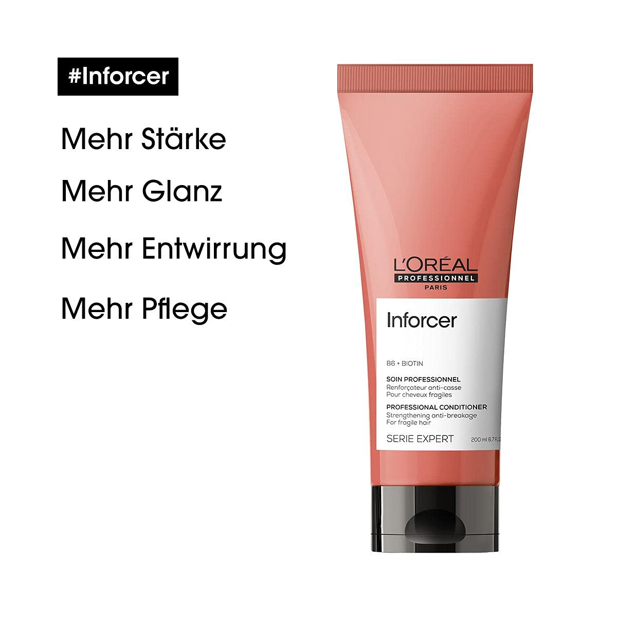 L'Oréal Professionnel Stärkende Spülung für trockenes und brüchiges Haar, Mit Vitamin B6 und Biotin, Serie Expert, Inforcer Conditioner