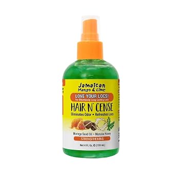 Jamaican Mango & Lime Love Your Locs Hair NCense Spray Lightweight Odor-Eliminating & Scalp Refresh Spray for Locs, Braids, Twists & Natural Hair 4 oz