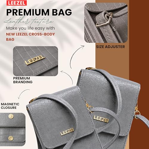 Image of LEEZEL Women's Girls Wallet Sling Bag for Mobile Cell Phone Holder