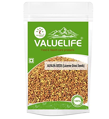 Valuelife Alfalfa Seeds/Lucerne Grass Seed (900G) Alfalfa seeds for sprouting, alfalfa seeds for eating |