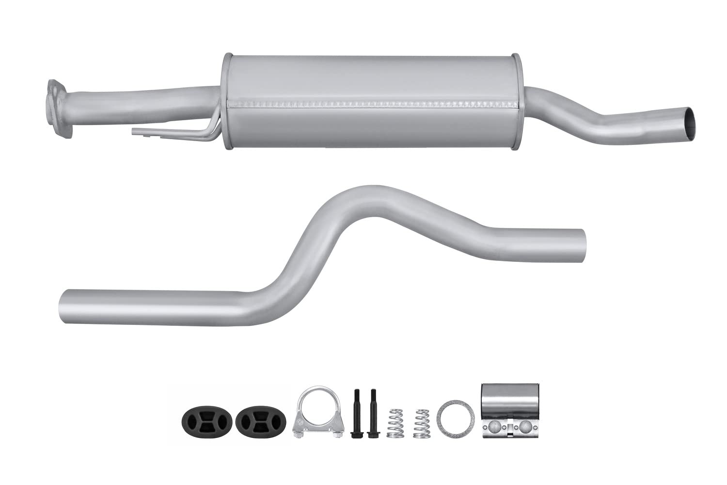 HELLA 8LC 366 024-491 Tłumik środkowy - Easy2Fit® Kit - w środku - dwuczęściowy - Komplet z elementami do montażu