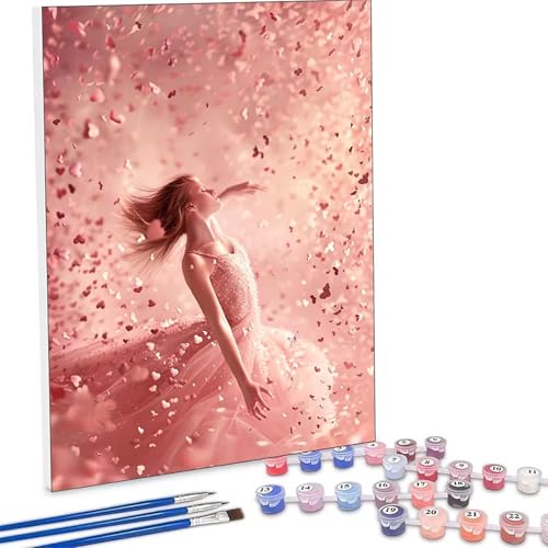 �������G ���� �����L�b�g�ɂ��G�� �� Paint by Numbers DIY�y�C���g ��l�� ���S�� �q���p �ȒP�ɓh��� �A�N�������ʊG�̋� ��| ��� ��H�| �L�b�g 3�̃y�C���g�u���V��1�̃Z�b�g�̃A�N�����痿���g�p �z�[�� �I�t�B�X���� 