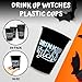 4E's Novelty Drink Up Witches Plastic Cups for Halloween 50 Pack 16 oz Disposable Halloween Plastic Cups Bulk for Hot & Cold Drinks, Witch Party Supplies