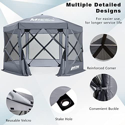 Mastercanopy 12X12 Portable Screen House Room Pop Up Gazebo Outdoor Camping Tent With Carry Bag (12X12,Gray) #TOP3