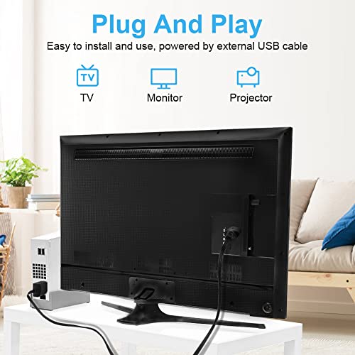 Image of AXFEE Wii to HDMI Converter, All-in-One Wii to HDMI Video Audio Converter | With Wii Input & HDMI Output Connector and USB Cable, Full HD 720 /1080P Converter Compatible with all Wii Display Modes