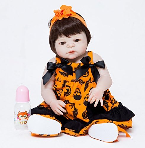 NCol Reborn Baby Dolls, Lifelike Realistic Newborn Toddlers Dolls Full Silicone Vinyl Baby Girl Toys, 22inch 57cm (Halloween