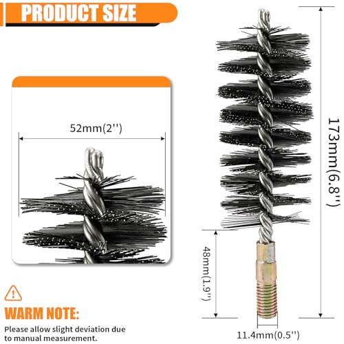 Image of 1Pc 2 inch Stainless Steel Round Pipe Tube Cylinder Bores Wire Cleaning Brush 50mm