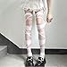 NOIAFZY 6Pcs Fashion Stretchy Cross Bandage Style Thigh High Stockings Ultra-Flattering Over the Knee Socks for Women