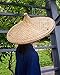 xihexi Chinese Traditional Hand-Woven Tapered Bamboo hat Sun hat Large 20.5 Inch (Peaked Hats) Brown
