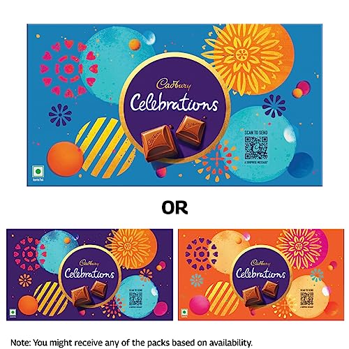 Image of Cadbury Celebrations Assorted Chocolate Gift Pack, 64.2G- Pack Of 8 & Celebrations Assorted Chocolate Gift Pack, 136.7 Grams - Pack Of 4