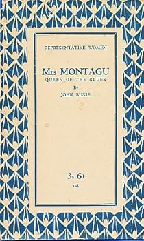 Hardcover Mrs Montagu: Queen of the Blues Book