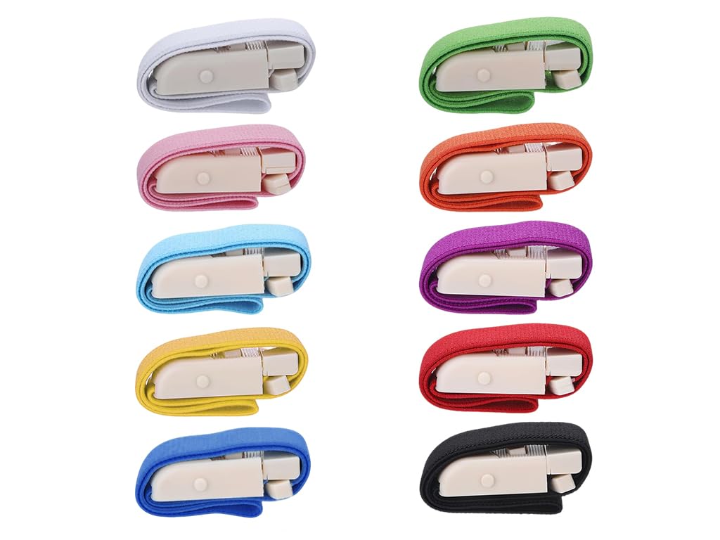 10 Stück Venenstauer Mit Schnalle – Elastisches Tourniquet 42cm Für Blutabnahme, Notfall & Outdoor