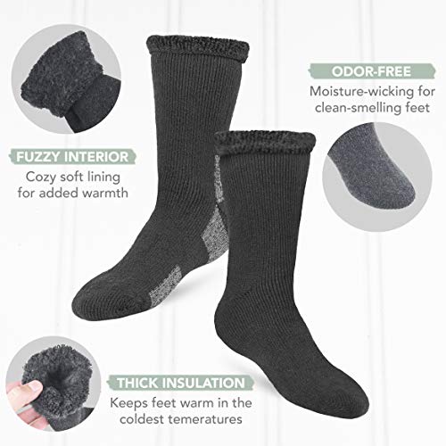 Debra Weitzner Thermal Socks for Men Women Warm Socks 4/6 Pairs Crew Winter Thick Boot Socks2