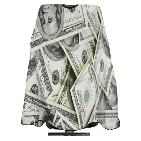 money dollar american Hairdresser Hair Stylist Haircut Cover Salon Barbering Cape Shop Accessories Styling Professional Cloth Women Men Adult Cutting Kit, White12, One size Cover