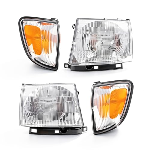 OsyphereX Left & Right Side Headlight Compatible with Tacoma RWD 1997-2000 Headlamp 8111004090 8115004090 8162004050 8161004050