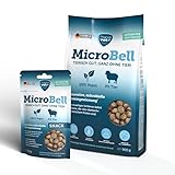 Marsavet Veganes Hundefutter-Set mit mikrobiellem Protein - MicroBell: Veganes Trockenfutter für Hunde (900 g) und vegane Hundesnacks (100 g). Gluten- & Getreidefrei, Hypoallergen, Nachhaltig.