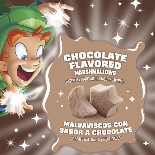Image of Lucky Charms Chocolatey Chocolate Cereal with Marshmallows, Kids Breakfast Cereal, Made with Whole Grain, 10.6 oz (Pack of 12)