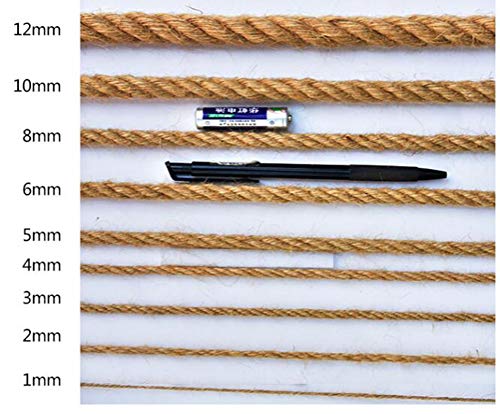 Cuerda de cáñamo 6mm de yute y fibra natural de 100m para amarre y manualidades caseras 3