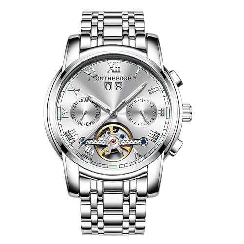 腕時計 メンズ スケルトン 自動巻き 多機能 安い ステンレス watch 夜光 防水 耐久性 おしゃれ プレゼントうで時計 人気 紳士 (RZY032-D)