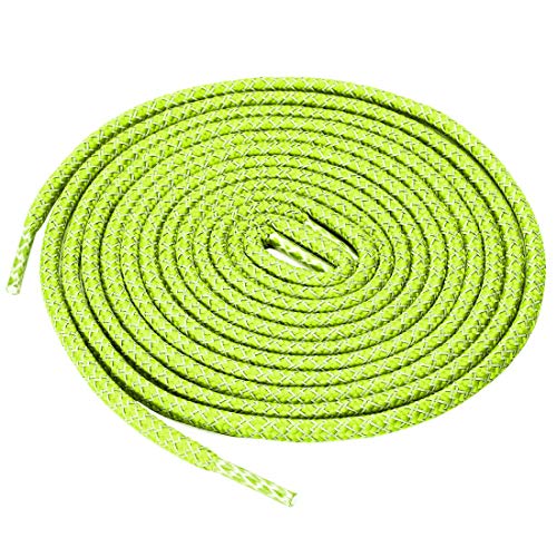 Lacets ronds réfléchissants jaune 140 cm pour courir en sécurité