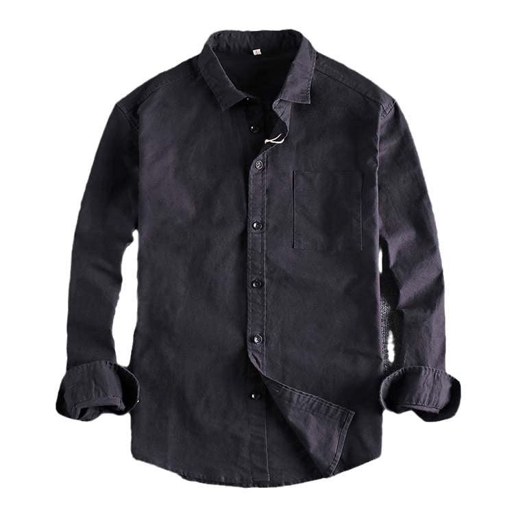 Chemise cargo homme en coton délavé style militaire Amekaji