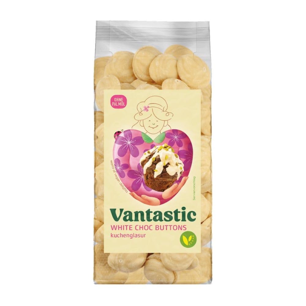 Vantastic White Choc Buttons, Kuchenglasur, 500g