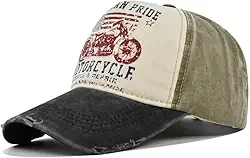 Boné LukeSports Motorcycle Vintage – Algodão, Ajustável e Confortável