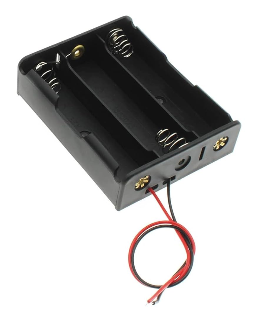 3S x 18650 Three Series Lithium Battery Holder - for 12.6V li-ion Plastic case with Lead Wire Hard pin - 1 Pcs Black-image-22