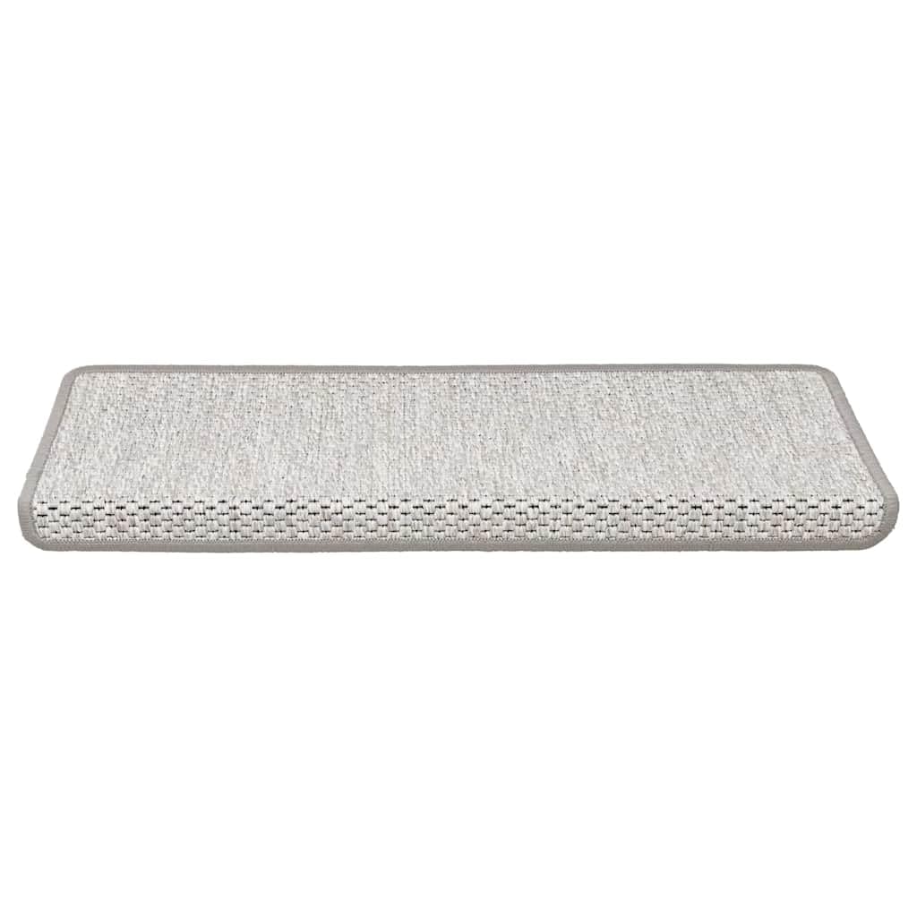 Treppenmatten Selbstklebend Sisal-Look 15 STK. 65x21x4 cm Treppenschoner Stufenmatte rutschfest antirutsch innen Holztreppe Steintreppe mit Tritt- und Kratzschutz waschbar