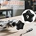 6 Pcs 5/16-18 Threaded Knob Nut, 5 Star Shaped Female Thread Knob with Sturdy PP and Stainless Steel Thread, Black Plastic Star Knobs Screw-On Clamping Knobs for Tool, Machinery & Equipment (5/16