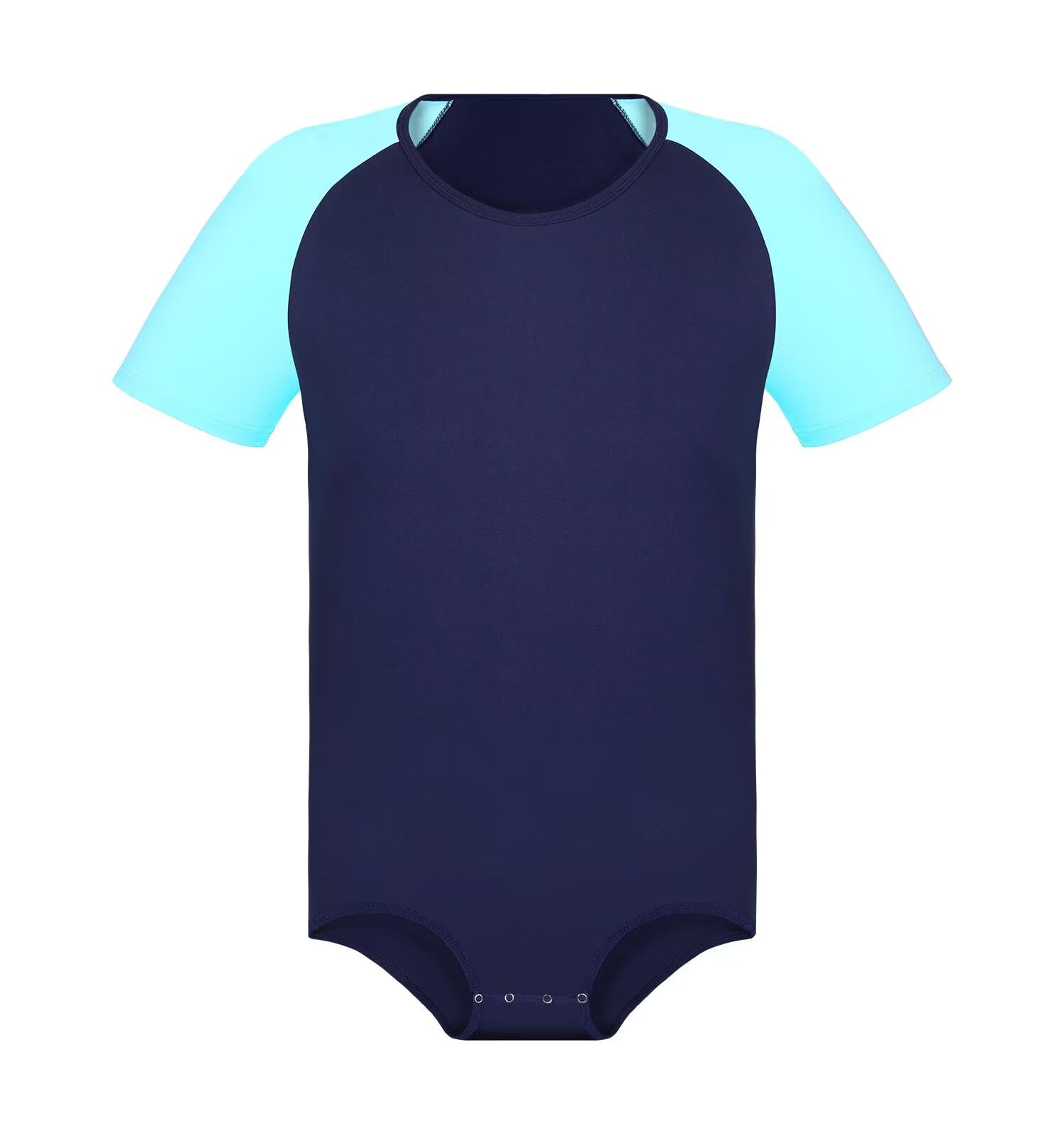 Landofgenie Heren Bodysuit Pyjama Botton Crotch Top Shirt