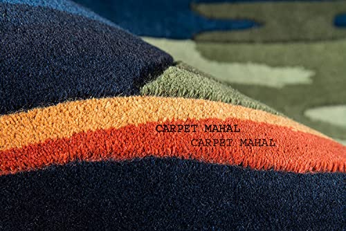 Image of Carpet Mahal Export Quality Tuffted Pure Woollen Carpet for Living Room Bedroom Hall Size 9 x 12 feet (270X360 Cm) Color-Multi