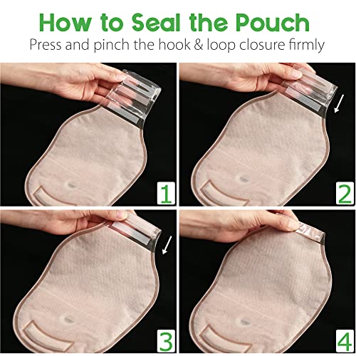 Lotfancy Colostomy Bags, Pack Of 20, Ostomy Supplies, One-Piece Drainable Pouches With Closure For Colonoscopy Ileostomy Stoma Care, Cut-To-Fit, Max 64Mm #TOP5