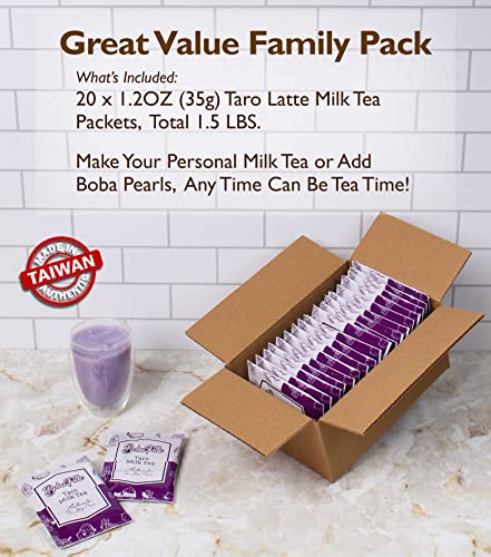 Boba Fide Instant Honey Boba Tapioca Pearls + Taro Latte Boba Milk Tea Mix, Great Value Family Bundle, Free Of Preservatives, Gluten Or High Fructose Corn Syrup #TOP3