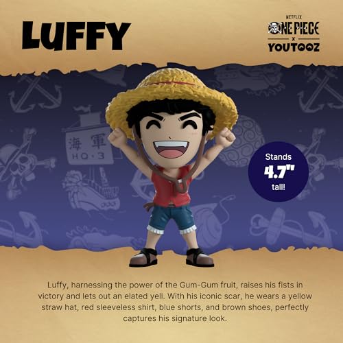 Youtooz One Piece Vinyl figurine Monkey D. Luffy 11 cm, Black, 4.7 inches - Image 2