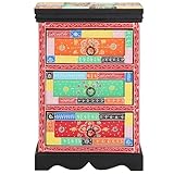 Chest of Drawers Multicolored Wood Small Storage15,1KG