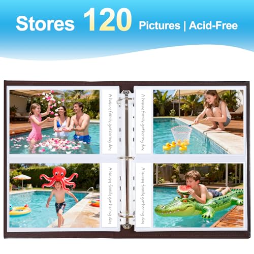 30 Pack 5x7 Photo Album Refill Pages for 3 Ring Binder, Ultra-Clear Photo Sleeves Holding 120 Pictures, Double-Sided 2 Pockets, Photo Sheet Protector for Photos and Postcards image 7