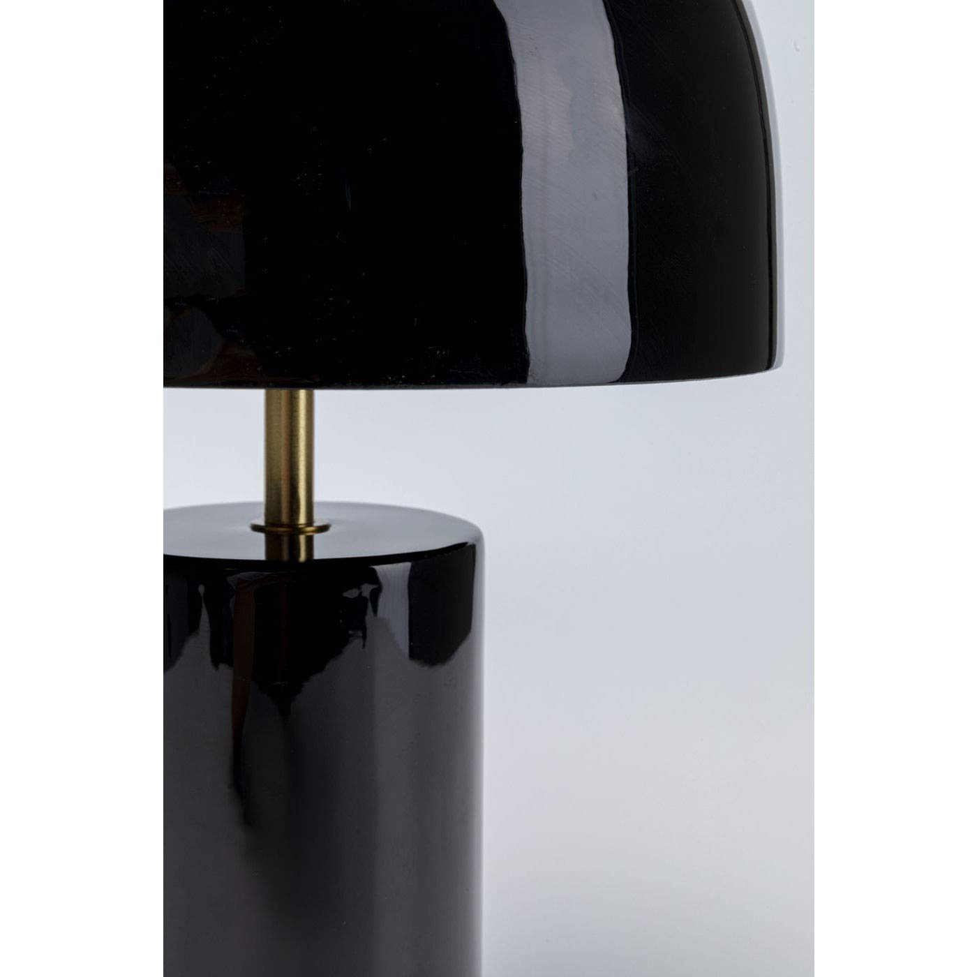 Kare Design Lampada da tavolo Loungy Nero, oro/nero, abat jour, soggiorno, nicchia, forma fungo, sala pranzo, stile elegante, moderno, 38x25x25cm (A/L/P), lampadina non inclusa