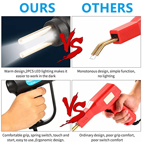 Kit de reparo de para-choque de carro para máquina de solda de plástico, HZGAMER 70W Soldador de plá